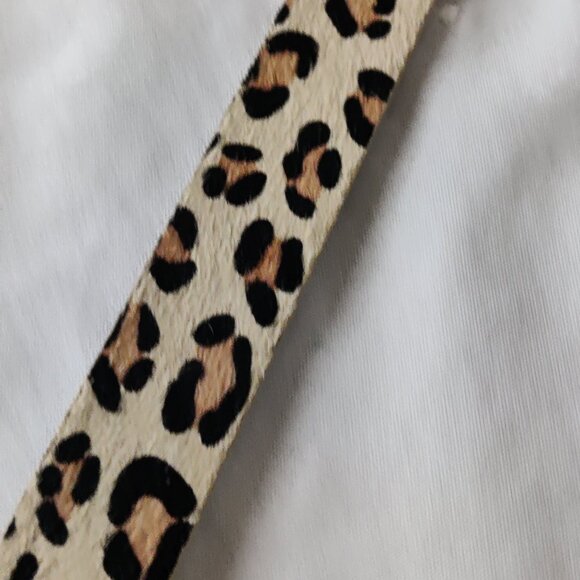 Leopard Print Genuine Calf Hair Belt *Self Adjustable Length* - Picture 2 of 8
